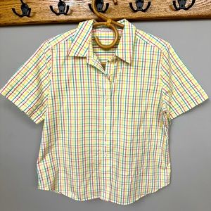 Vintage Foxcroft rainbow 🌈 plaid